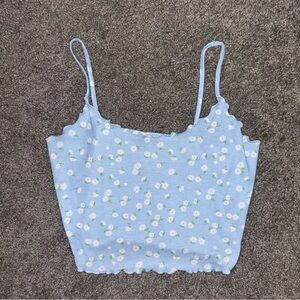 SHEIN Light Blue Floral Tank